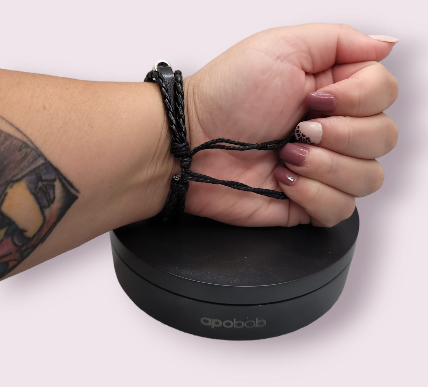 Crosses Metal and Leather Adjustable Bracelet