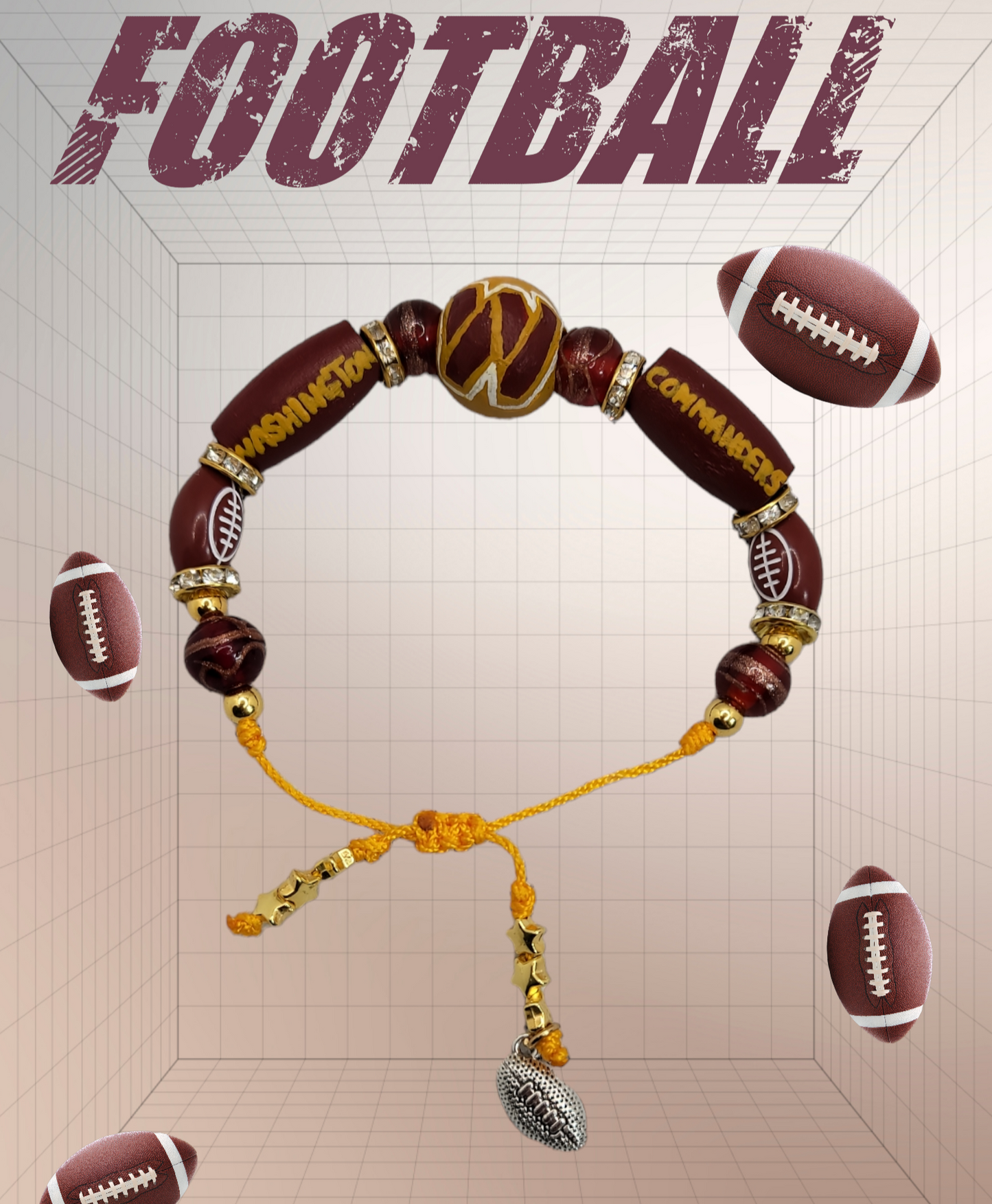 Washington Commanders Football fan bracelet.