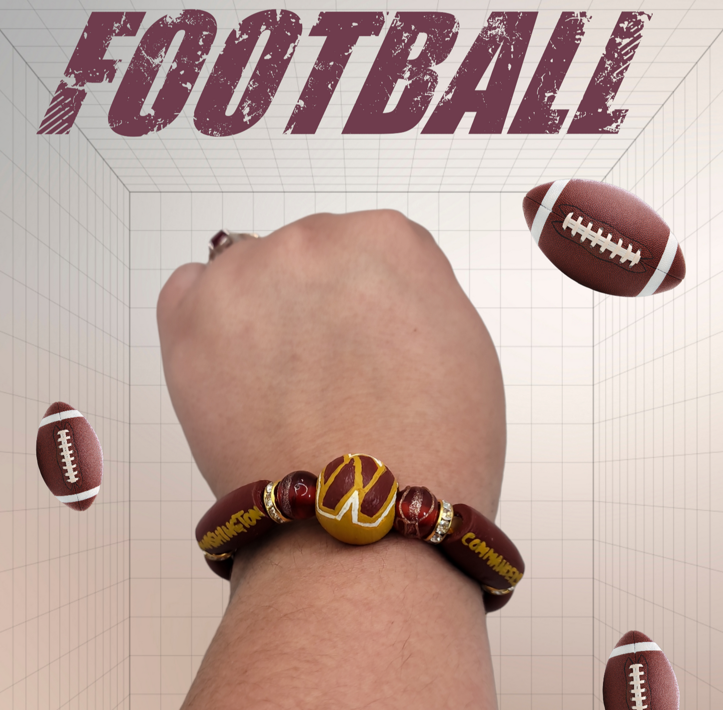 Washington Commanders Football fan bracelet.