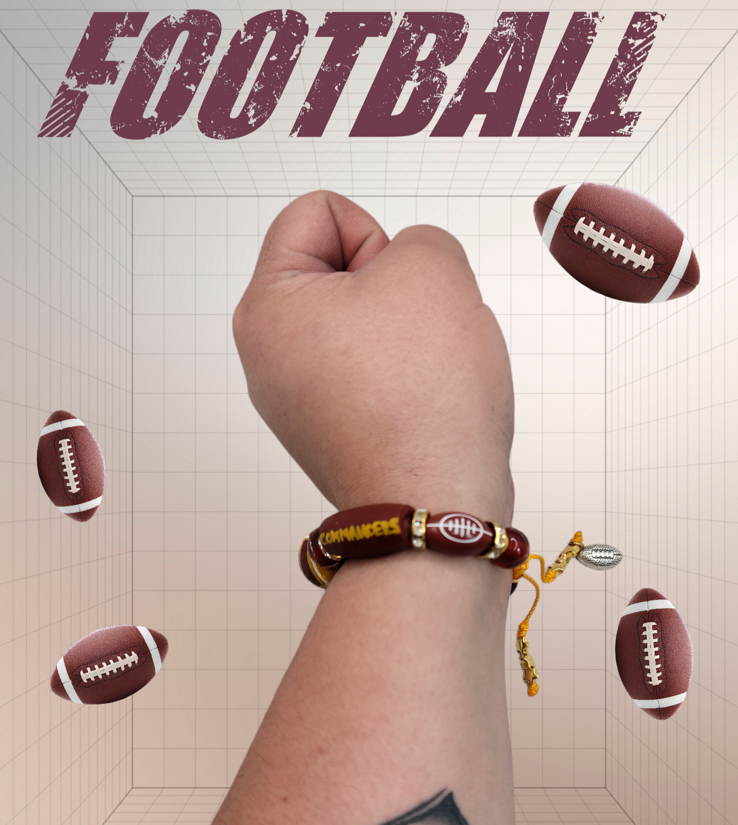 Washington Commanders Football fan bracelet.
